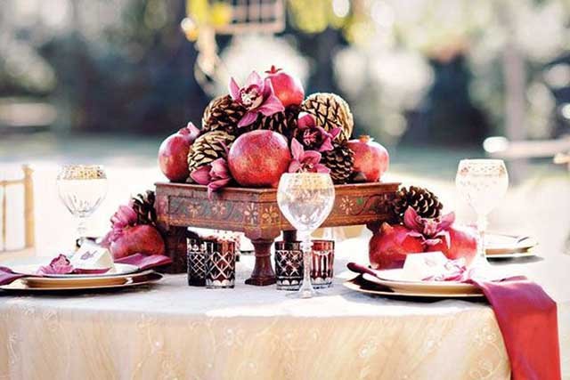 Düğünde Masaları Meyvelerle Süslemek